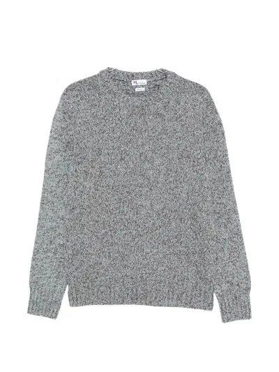 Doppiaa Marl-knit Crew-neck Sweater In Sky Blue