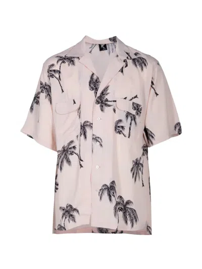 Doppiaa Palm Tree-print Shirt In Nude