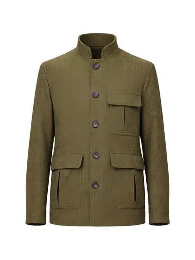 Doppiaa Patch Pocket Jacket In Green