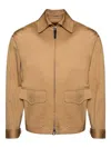 Doppiaa Patch-pocket Zip-up Jacket In Brown