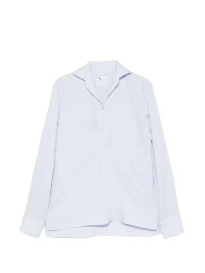 Doppiaa Spread-collar Button-fastening Shirt In Blue