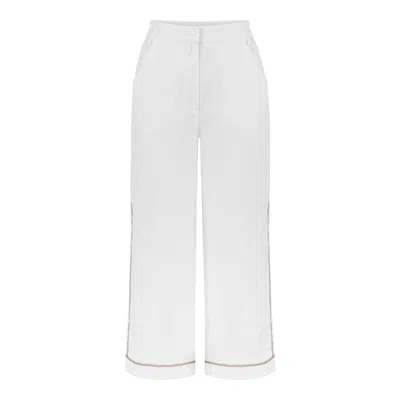 Dor Raw Luxury Women's A Long Walk Linen Pants - White