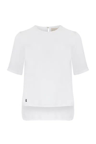 Dor Raw Luxury Women's A Walk In Sintra Linen Blouse - White