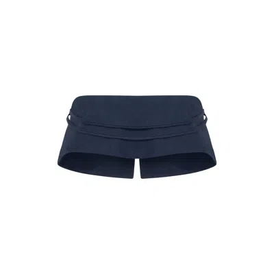 Dor Raw Luxury Women's Blue Another Tomorrow Linen Blouse - Navy