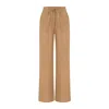 Dor Raw Luxury Women's Brown Today Linen Pants - Camel In Brown
