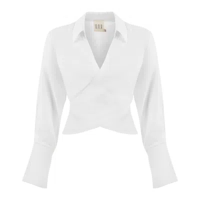 Dor Raw Luxury Women's Hands Of Time Linen Shirt - White