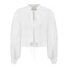 Dor Raw Luxury Women's In A Manner Of Speaking Linen Shirt - White