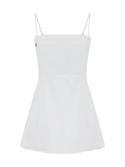 Dor Raw Luxury Women's Long Story Short Linen Mini Dress White