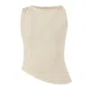 Dor Raw Luxury Women's Neutrals In Retrospect Linen Blouse - Vanilla