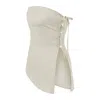 Dor Raw Luxury Women's Neutrals Nothing New Under The Sun Linen Blouse - Stone Beige