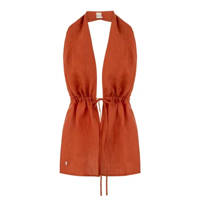 Dor Raw Luxury Women's The Past Linen Blouse - Red