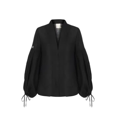 Dor Raw Luxury Women's The Present Linen Shirt - Black