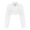 Dor Raw Luxury Women's Words Linen Shirt - White