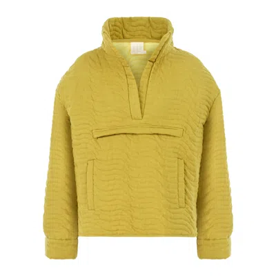 Dor Raw Luxury Women's Yellow / Orange Future-proof Quilted Sweatshirt - Olivine In Yellow/orange