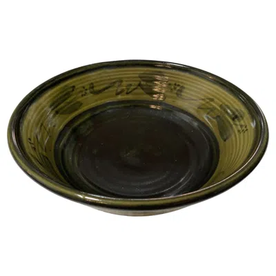 Pre-owned Dora De Larios Signed Mexican American California Studio Pottery Large Art Bowl In Black