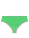 Dora Larsen Angie High-waist Stretch-cotton Briefs In Green