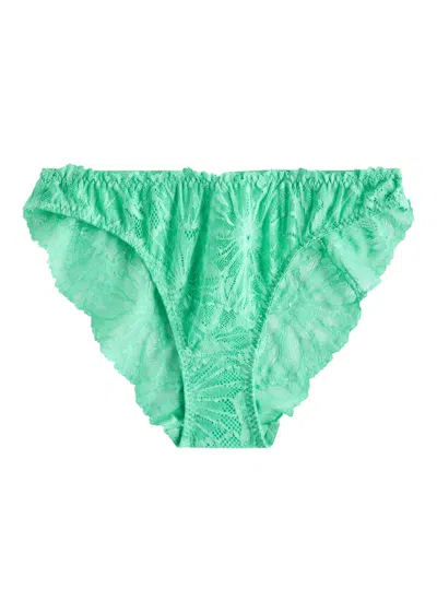 Dora Larsen Eden Lace Briefs In Turquoise