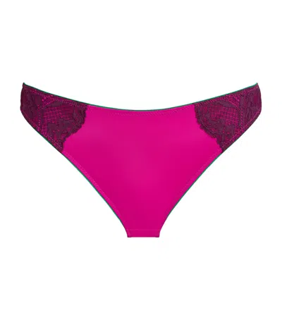 Dora Larsen Lace-trim Matilda Briefs In Pink