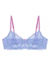 Dora Larsen Lena Lace Underwire Bra In Blue