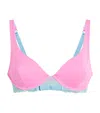 Dora Larsen Summer Lace And Microfiber Underwire Bra In Pink