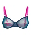 Dora Larsen Delilah Tulle Underwire Bra In Navy