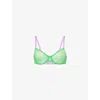 Dora Larsen Womens Clean Mesh Dolly Clean Underwire Stretch-tulle Bra In Clean Mesh