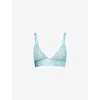 Dora Larsen Womens Microfibre And Lace Summer Lace Triangle Bra In Microfibre And Lace