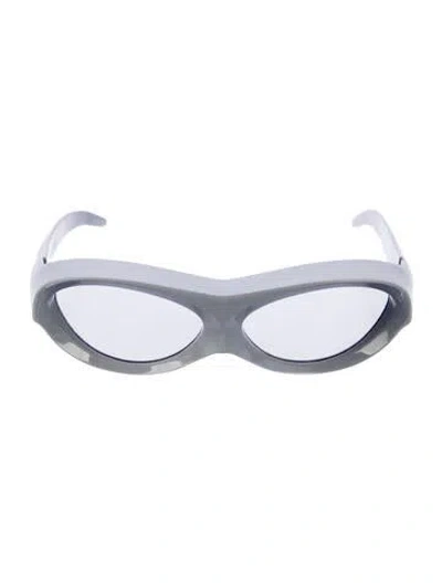 Pre-owned Dorateymur Shield Mirrored Sunglasses In Gray