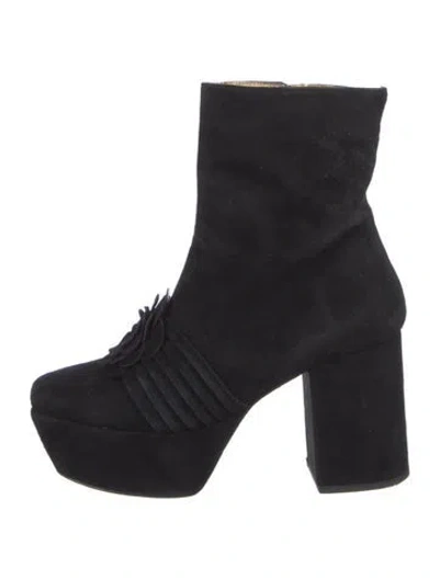 Pre-owned Dorateymur Suede Boots In Black