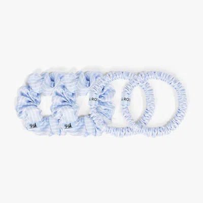 Dore & Rose Premium Scrunchies In Blue