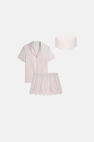 Dore & Rose Scalloped Silk Bundle In Neutral
