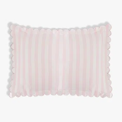 Dore & Rose Scalloped Silk Pillowcase In Pink