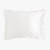 Dore & Rose Scalloped Silk Pillowcase In White