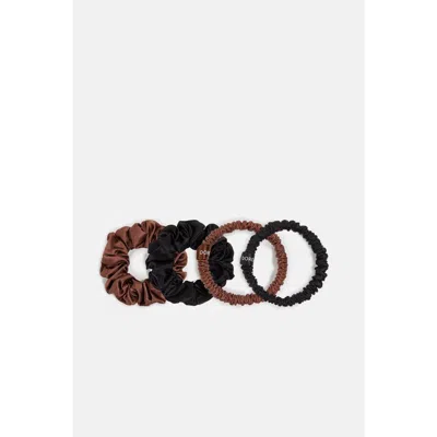 Dore & Rose Scrunchie Set In Brown
