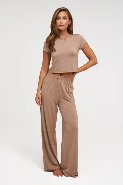 Dore & Rose Tencel Baby Tee In Brown