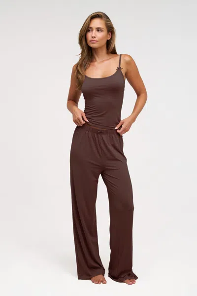 Dore & Rose Tencel Cami Top In Burgundy