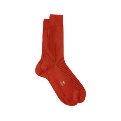 Dore Dore Chaussettes Côtelées En Coton In Orange