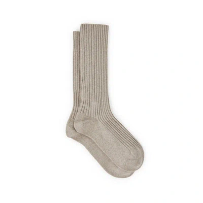 Dore Dore Chaussettes En Laine Et Cachemire In Sand