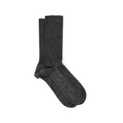 Dore Dore Chaussettes Hautes En Coton Mélangé In Gray