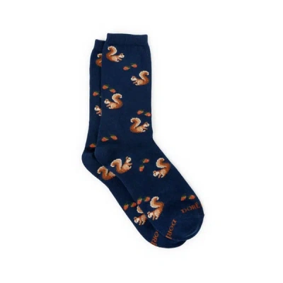 Dore Dore Chaussettes Imprimées En Coton In Blue