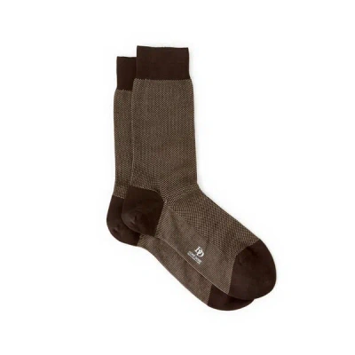 Dore Dore Chaussettes Imprimées En Coton In Brown