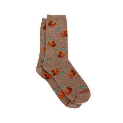 Dore Dore Chaussettes Imprimées En Coton In Sand