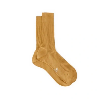 Dore Dore Chaussettes Mi-hautes Côtelées En Coton In Yellow