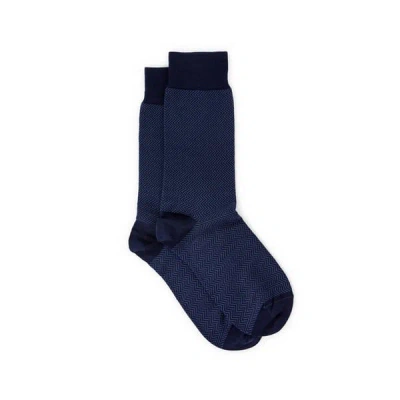 Dore Dore Chaussettes Mi-hautes En Coton In Blue