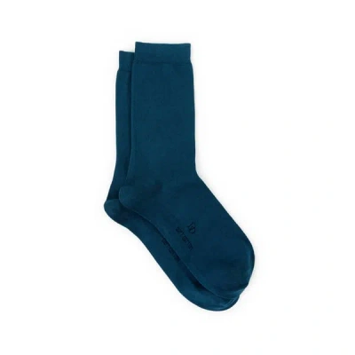 Dore Dore Chaussettes Mi-hautes En Coton In Blue
