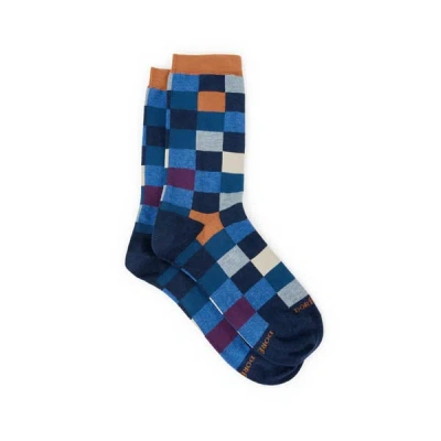 Dore Dore Chaussettes Mi-hautes En Coton In Blue