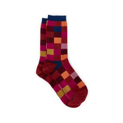 Dore Dore Chaussettes Mi-hautes En Coton In Red