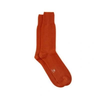 Dore Dore Chaussettes Mi-hautes En Laine Et Cachemire In Orange