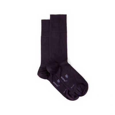 Dore Dore Chaussettes Mi-hautes En Laine Et Coton Mélangés In Purple