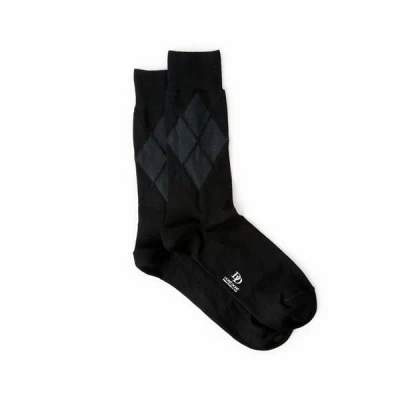 Dore Dore Chaussettes Mi-hautes En Laine Mérinos Mélangée In Black